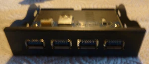USB 3.0 Hub, 4-fach für den 8,89cm (3,5 Zoll) Schacht, schwarz - Afbeelding 1 van 2