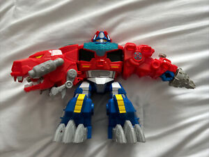 Transformers Rescue Bots ONE 1 STEP OPTIMUS PRIME Dino Bot Dinobot T-Rex Red