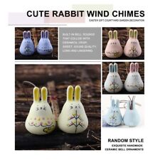 Exquisite  ceramic wind chimes jewelry cute rabbit wind bell Bell4034