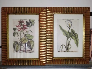 Vintage 12" Floral Framed Italian Prints Handmade Dekor Toscana Italy - Picture 1 of 6