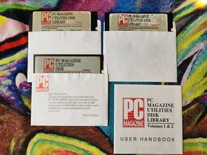 PC Magazine Utilities Disk Library And Volumes 1 & 2 w/ Manual Pamphlet - Picture 1 of 3