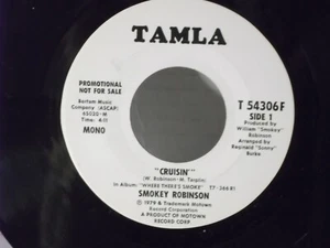 Smokey Robinson,Tamla 54306,"Cruisin",US,7" 45,1979 PROMO Motown hit classic,M - Picture 1 of 2
