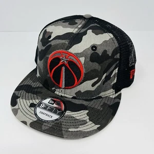 New Era 9FIFTY NBA Washington Wizards Mens Snapback Hat Cap Gray Black Camo NWT - Picture 1 of 5