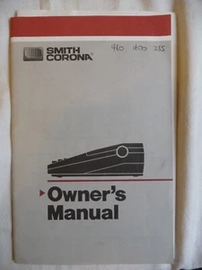 Instructions typewriter SMITH CORONA SL460 XE1600 235DLE- Email/CD - Picture 1 of 2