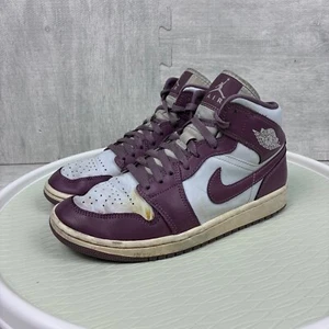 Nike Air Jordan 1 Mid Shoes Sky J Mauve Sail Platinum BQ6472050 Womens Size 8.5 - Picture 1 of 7