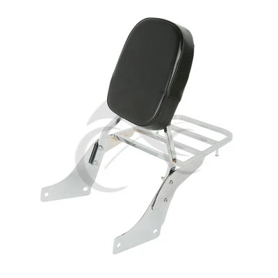 Sissy Bar Backrest Set Luggage Rack Fit For Honda Shadow ACE VT1100 SABRE VT1100 - Image 1 of 4