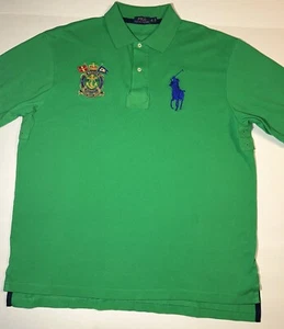 Polo Ralph Lauren großes Pony Marine Supply Wappen Kurzarm Baumwolle grün XLT - Bild 1 von 15