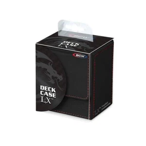 12 BCW Black With Red Stitch LX Deck Cases - Picture 1 of 3