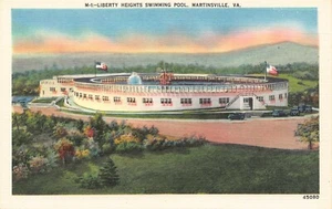 Liberty Heights Swimming Pool Postcard Virginia Martinsville - Picture 1 of 2