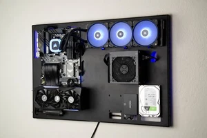 ABKCase Wall Computer Case, Computer Wall Mount,Premium Wall-Mountable Computer