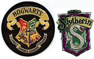 Drobna brytyjska haftowana seria Harry'ego Pottera: Hogwart + Slytherin Emblemat Zestaw B