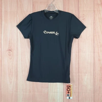 O'Neill женщин солнце рубашка маленький тонкий черный полиэстер ворота короткий рукав - Изображение 1 из 4