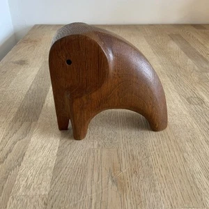 Roble elefante tallado vintage mediados de siglo estilizado danés?  - Imagen 1 de 8