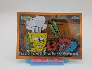 2025 Topps Cromo Bob Esponja Pantalones Cuadrados | Ravioli Naranja Refractor/25 #18/25 - Imagen 1 de 3