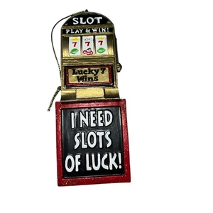 HO BISOGNO DI SLOT DI FORTUNA! Decorazione natalizia gioco d'azzardo Kurt Adler casinò slot machine  - Foto 1 di 2