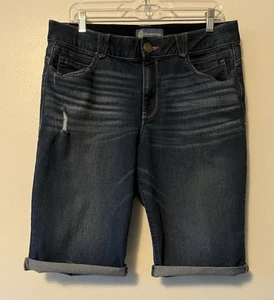 Democracy Damen 12 Ab Solution Booty Lift Bermuda Shorts Indigo Denim B810MS3D - Bild 1 von 10