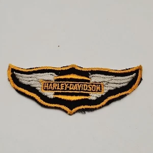 VINTAGE GETRAGENER HARLEY DAVIDSON MOTORRAD PATCH * 3 1/2 ZOLL BREIT. - Bild 1 von 13