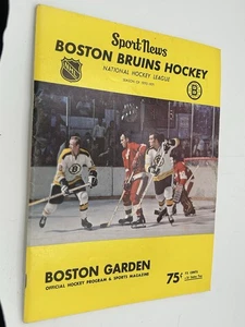 Noticias Deportivas 1970-71 Boston Bruins NHL Jardín Hockey Programa Oficial y Revista!! - Imagen 1 de 3