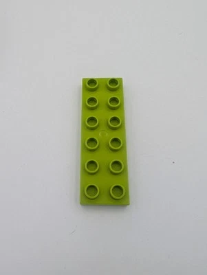 1x Lego Duplo 12er Noppen 2x6 Bausteine Lange Steine flach 98233 lime grün  - Bild 1 von 2
