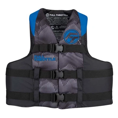 Chaleco salvavidas de nailon Full Throttle para adultos - 2XL/4XL - azul/negro 112200-500-080-2... Foto 1 de 2