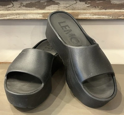 Lemon Jelly Sunny Sandals Women's 8.5M EU39 Black Slide Platform - Image 1 of 4