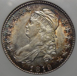 1819 ANACS AU55 CAPPED BUST HALF DOLLAR - O-111 - Picture 1 of 4