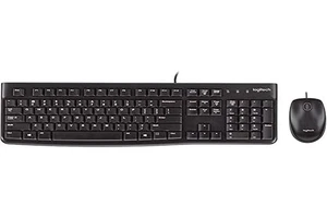 Logitech MK120 Wired Keyboard and Mouse Combo for Windows, QWERTZ German Layout - Picture 1 of 10