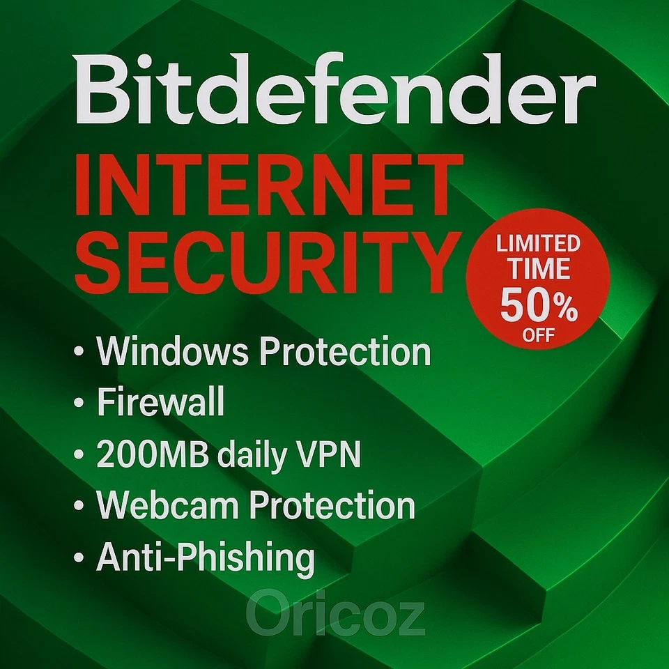 Bitdefender Internet Security - 3 Years 5 Windows  PC Activation + Daily VPN - Image 1 of 1