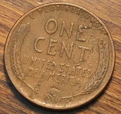1941 Lincoln Wheat Cent Lamination Peel Defective Planchet Improper Alloy Error - Image 1 of 4