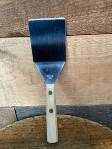 Spatola Vintage Ekco 7 1/2" Mini/Corta Acciaio Inox Manico Legno Marrone - Foto 1 di 6