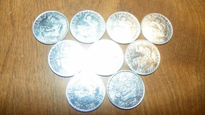 Lot of 9 1986 Pigeon Forge, TN Fun Time Trolley "25 Years Progress" Tokens - Bild 1 von 6
