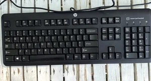 Genuine HP Wired USB Keyboard with Smart Card Reader KUS1206 700847-201 - Picture 1 of 4