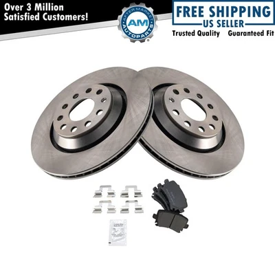 Rear Brake Pad & Rotor Kit Fits 2016-2021 Volkswagen GTI 2006-2007 Passat - Image 1 of 4