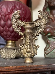 Vintage Art Deco Stehlampe Bruch Spacer Teil Bergung Engel Cherub Gusseisen - Bild 1 von 12