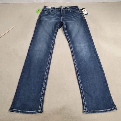 BKE Jeans Mens 31 XL Blue Tyler Straight Leg Buckle Relaxed Fit Dark Wash Denim - Image 1 of 4