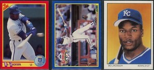 1990 Score Bo Jackson #280 Error, All-Star Game MVP #566, Dream Team #687 TRIO