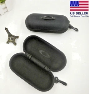 Oakley Case Sunglasses Case Slim Eyeglasses Glasses Zipper Case with Hook - Picture 1 of 5