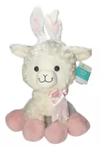 Neu mit Etikett 18 Zoll Plüschlammhase Art zum Feiern Kuscheltier Spielzeug Walmart rosa Schleife - Bild 1 von 4