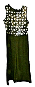 Teen Black Romper Silver Stars M&S Kids Sparkling Party NWT Youth Size 14-15 - Picture 1 of 7