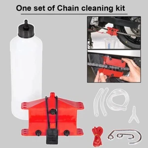 Motorcycle Chain Cleaning Machine Kit Brush Gear Cleaner Tool For Chains Lube - Picture 1 of 22