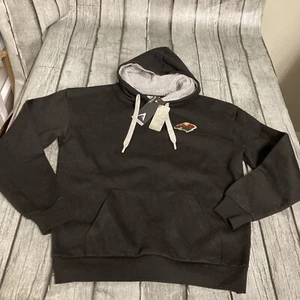 Minnesota Wild Women's Sz Medium Black Hooded Long Sleeve Sweatshirt NWT - Picture 1 of 7