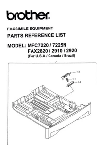 NEW BROTHER PRINTER Paper Cassette TRAY LM6331003, intelliFAX-2820/2910/2920 - Picture 1 of 7