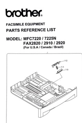 NEW BROTHER PRINTER Paper Cassette TRAY LM6331003, intelliFAX-2820/2910/2920 - Image 1 of 4