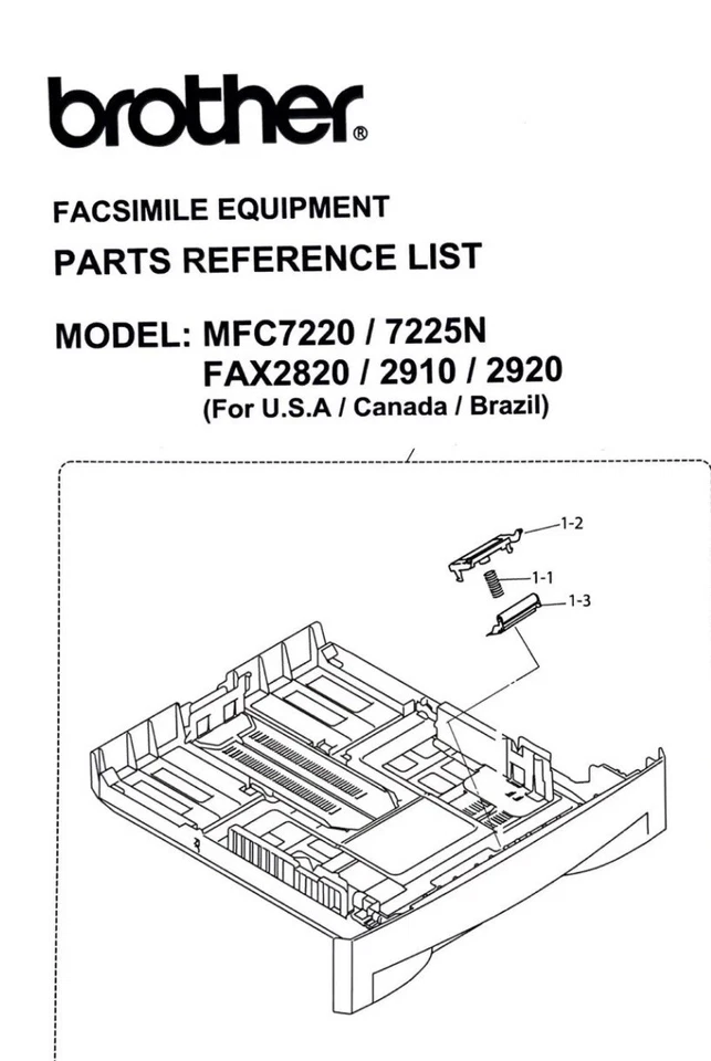 NEW BROTHER PRINTER Paper Cassette TRAY LM6331003, intelliFAX-2820/2910/2920 - Image 1 of 4