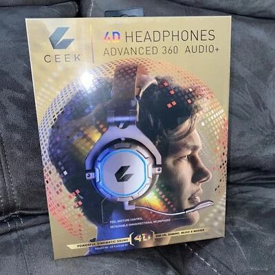 CEEK VR 360 Advanced Wireless Bluetooth Headphones with 4D Vibrations | Gold - Image 1 of 4