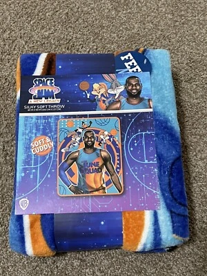 Space Jam 2 A New Legacy Silky Soft Throw Blanket 40" x 50 " Lebron James 2021 - Image 1 of 2
