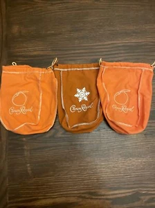 Crown Royal Taschen (neu) nur aus Kartons genommen 🥃 3 Stück Pfirsich Karamell - Bild 1 von 4