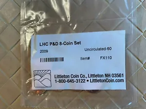 8 Coin Set Pennies Philadelphia & Denver 2009 Uncirculated Littleton Coin C - Picture 1 of 4
