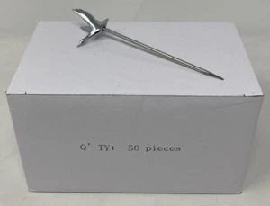 GREY GOOSE Vodka Stainless Steel Olive / Fruit Cocktail Picks 50 Count Box NEW - Picture 1 of 6