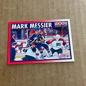 1991-92 Score #263 Mark Messier 1000 Point Club Oilers - Picture 1 of 2